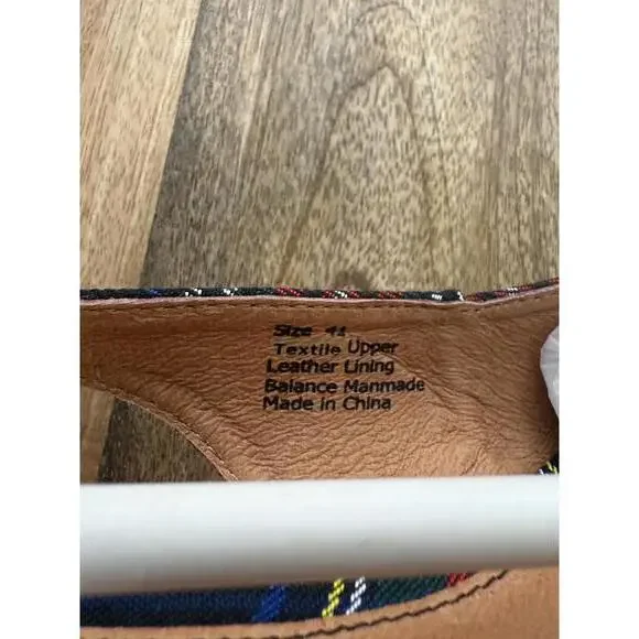 NIB Matiko Lori Green Tartan Flats Size 41 (US 10) - Picture 5 of 9